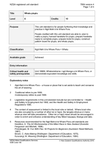 NZQA registered unit standard 7884 version 4  Page 1 of 4