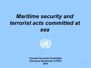 Presentation on maritime security and terrorist acts committed at sea