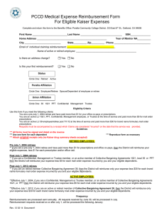 PCCD Kaiser Medical Expense Reimbursement Form