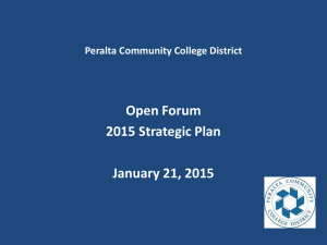 Strategic Plan Open Forum Presentation Jan 21, 2015