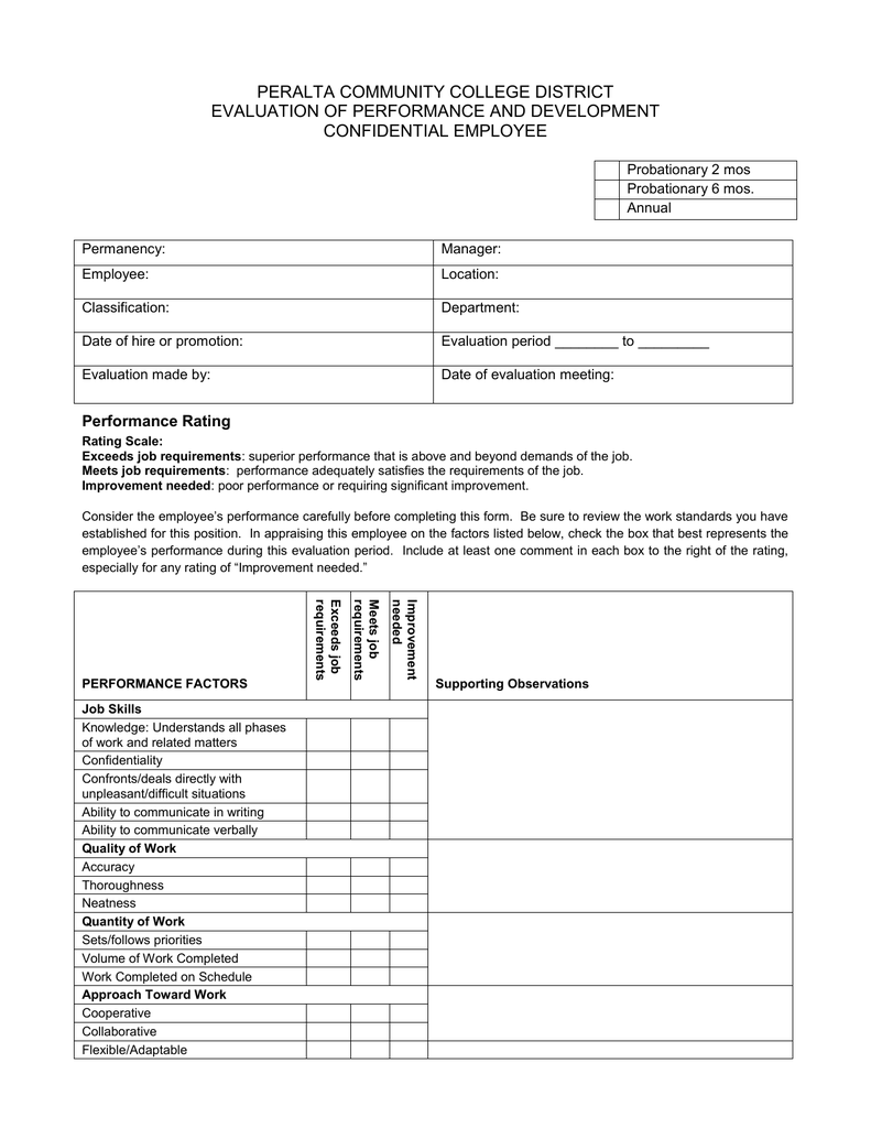 Confidential Employee Form2010 04