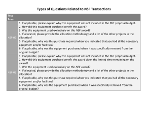 NSF audit sample questions