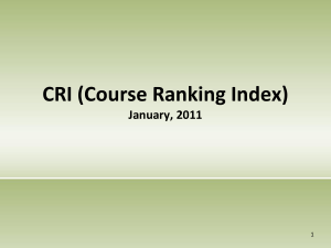 Ranking Courses PowerPoint 01-11-11