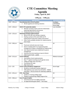 CTE Committee Meeting Agenda 4 10 2015