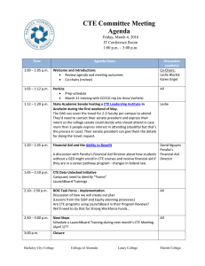 CTE Committee Meeting Agenda 3 4 16