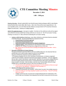 CTE Committee Meeting MINUTES 12 5 2014