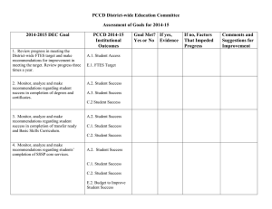 DEC Goals Assessment for 2014-15