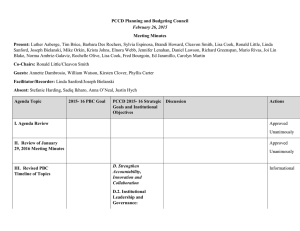 PBC Feb 26 , 2016 Meeting Minutes
