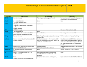 MC Instructional Personnel, Technoloogy, Facilities Requests 2014 3.28.2014