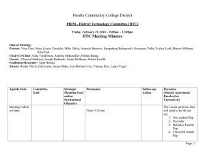 Peralta Community College District DTC Meeting Minutes