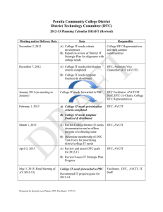 2012-13 DTC Planning Calendar Revised February 27, 2013