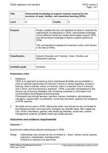 NZQA registered unit standard 10472 version 4  Page 1 of 3