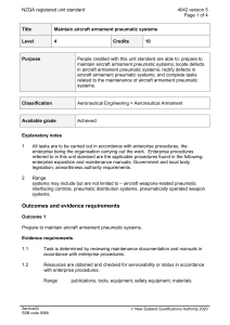 NZQA registered unit standard 4042 version 5  Page 1 of 4