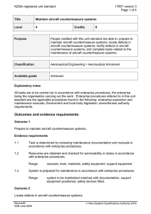 NZQA registered unit standard 17657 version 3  Page 1 of 4