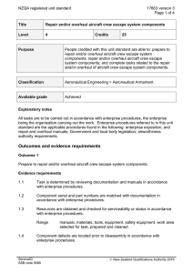 NZQA registered unit standard 17663 version 3  Page 1 of 4