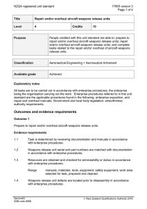 NZQA registered unit standard 17665 version 3  Page 1 of 4
