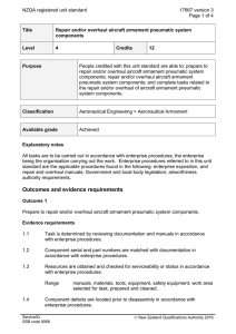 NZQA registered unit standard 17667 version 3  Page 1 of 4