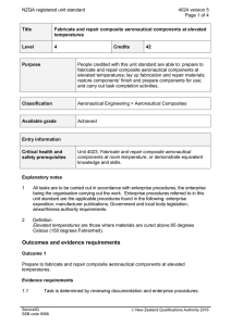 NZQA registered unit standard 4024 version 5  Page 1 of 4