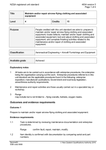 NZQA registered unit standard 4004 version 5  Page 1 of 4
