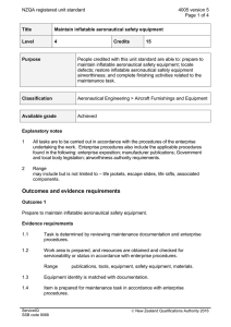 NZQA registered unit standard 4005 version 5  Page 1 of 4