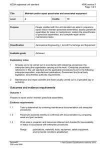 NZQA registered unit standard 4006 version 5  Page 1 of 3
