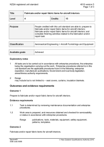 NZQA registered unit standard 4010 version 5  Page 1 of 3