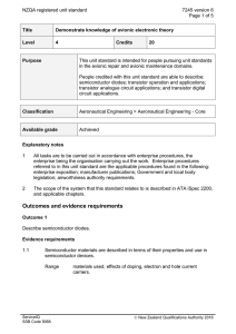 NZQA registered unit standard 7245 version 6  Page 1 of 5