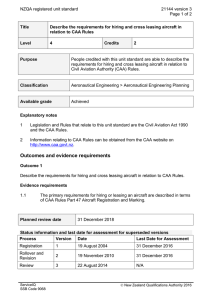 NZQA registered unit standard 21144 version 3  Page 1 of 2