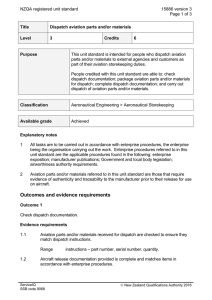 NZQA registered unit standard 15886 version 3  Page 1 of 3