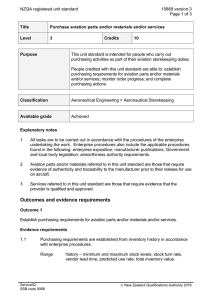 NZQA registered unit standard 15889 version 3  Page 1 of 3