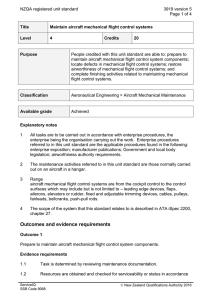 NZQA registered unit standard 3919 version 5  Page 1 of 4