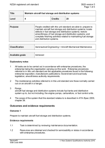 NZQA registered unit standard 3920 version 5  Page 1 of 4