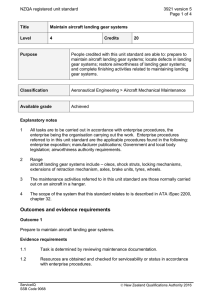 NZQA registered unit standard 3921 version 5  Page 1 of 4
