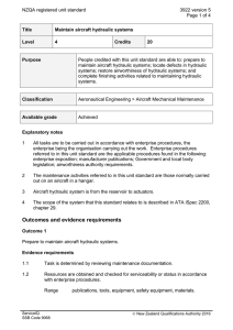 NZQA registered unit standard 3922 version 5  Page 1 of 4