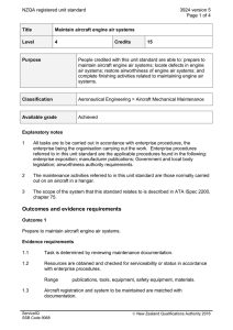 NZQA registered unit standard 3924 version 5  Page 1 of 4