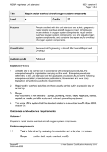 NZQA registered unit standard 3931 version 5  Page 1 of 4