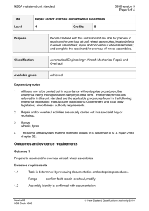 NZQA registered unit standard 3936 version 5  Page 1 of 4