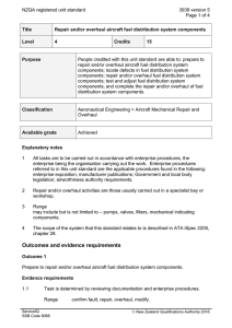NZQA registered unit standard 3938 version 5  Page 1 of 4