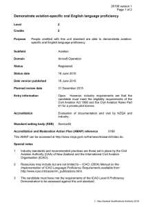 Demonstrate aviation-specific oral English language proficiency