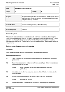 NZQA registered unit standard 4012 version 5  Page 1 of 3