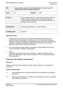 NZQA registered unit standard 4014 version 5  Page 1 of 4