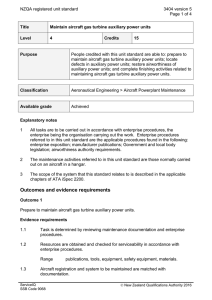 NZQA registered unit standard 3404 version 5  Page 1 of 4
