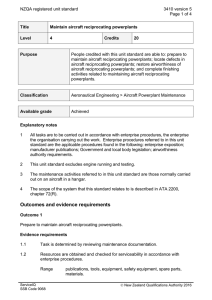 NZQA registered unit standard 3410 version 5  Page 1 of 4