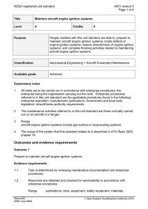 NZQA registered unit standard 4001 version 5  Page 1 of 4