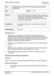 NZQA registered unit standard 3416 version 5  Page 1 of 4