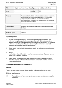 NZQA registered unit standard 3418 version 5  Page 1 of 4