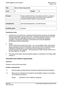 NZQA registered unit standard 3906 version 5  Page 1 of 4