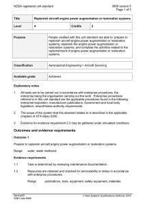 NZQA registered unit standard 3909 version 5  Page 1 of 3