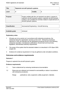 NZQA registered unit standard 3911 version 5  Page 1 of 3