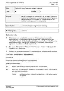 NZQA registered unit standard 3914 version 5  Page 1 of 3